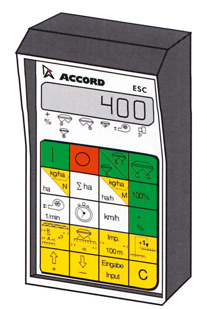 Die Elektronische Sämaschinen-Controlle ESC, 1990 – Informieren, Kontrollieren, Steuern.