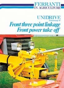 Der Frontkraftheber Unidrive von Ferranti, England.