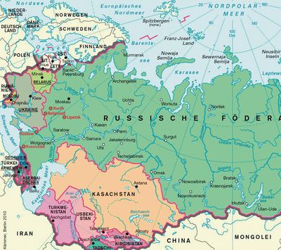 Das Vertriebsgebiet: von der Ukraine bis Westsibirien und Kasachstan.