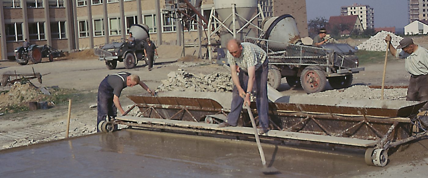 Die »Weiste Betonbau AG«: 75 Kubikmeter Beton in 7,5 Stunden, Soest 1963.