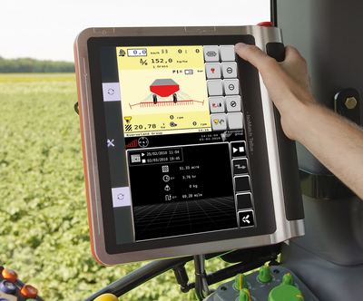 Das ISOBUS-Terminal IsoMatch Tellus – zwei Displays in einem Gerät.