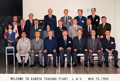 Die Vorstände von Kubota und LAV, Tsukuba, 15. März 1994.